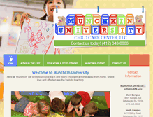 Tablet Screenshot of munchkinuniversitychildcare.com